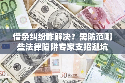 济南借条纠纷咋解决？需防范哪些法律陷阱专家支招避坑