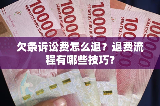 济南欠条诉讼费怎么退？退费流程有哪些技巧？