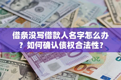 济南借条没写借款人名字怎么办？如何确认债权合法性？