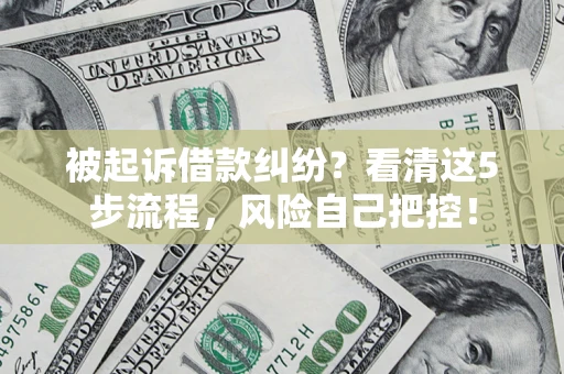 济南被起诉借款纠纷？看清这5步流程，风险自己把控！